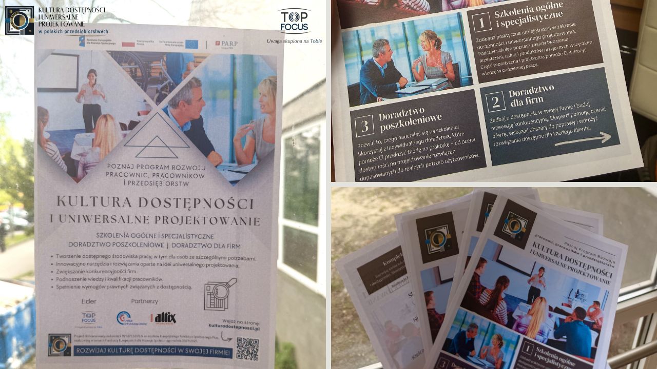 Plakat i ulotki projektu.